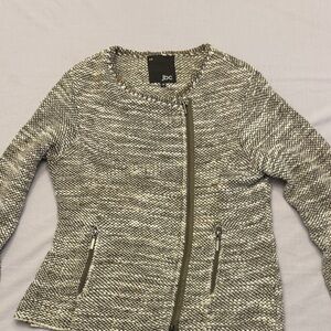 JBC Gray/ Olive Textured Zip Jacket size 38